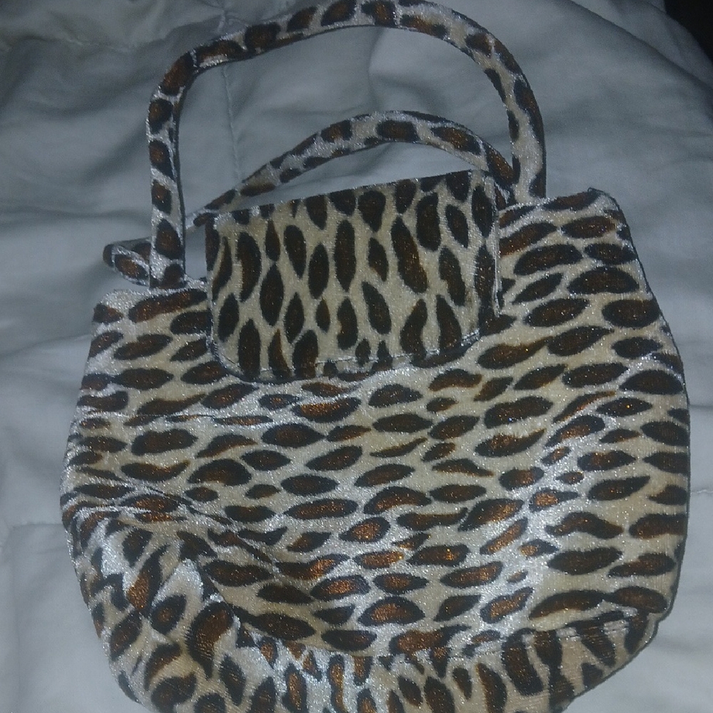 Leopard Print Tote Bag in Brown & Black
